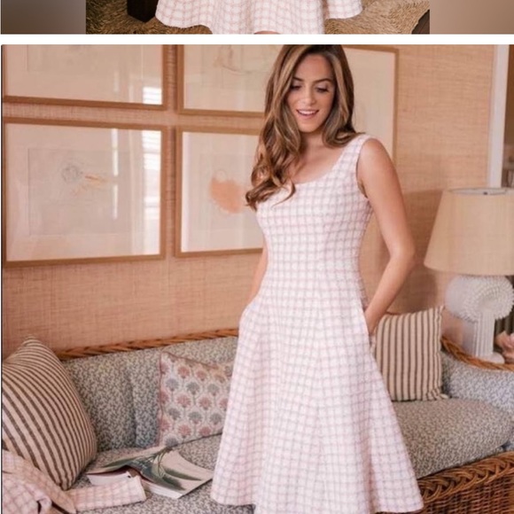 Anthropologie Gal Meets Glam Evangeline Windowpane Dress Sz 4 - Picture 7 of 11